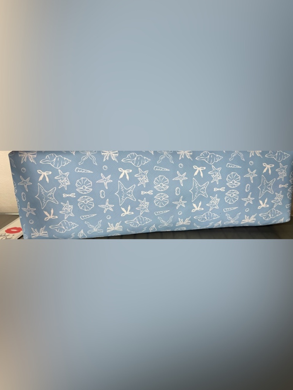 Blush crush Seashell Printed zipper Cosmetic Bag thermal lining summer aquatic - Picture 6 of 7